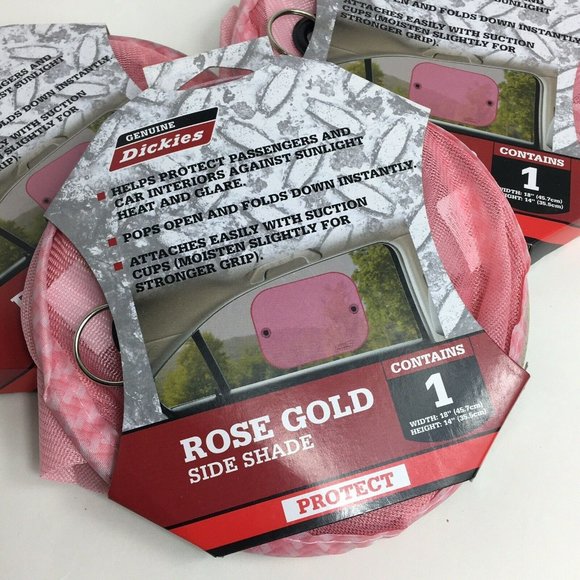 Genuine Dickies Side Window Sun Shade Car Passenger Protection Pink Rose Gold - Picture 11 of 12